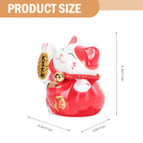 1 x Brand New VALICLUD 1pc Lucky Cat Ornament Chinese Lucky Cat Swing Arm Figurine Fengshui Decor Lucky Wealth Waving Cat Porcelain Figurines Water Cat Ceramic Charm - RRP €25.58