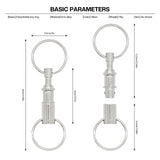 2 x Brand New Bailinks 10pcs Detachable Metal Keychains, Retractable Quick Release Key Chain for Men Women to Hang Keys - RRP €55.2