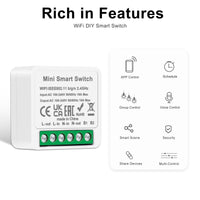 1 x RAW Customer Returns 4 PCS CNBINGO Smart Light Switch Module 1 Way 2 Way, Mini DIY WiFi Switch Fits Behind Wall Switch, Smart Switch Compatible with Alexa Echo, Google Home, Smart Life Tuya, Neutral Wire Required - RRP €28.69