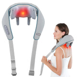 1 x RAW Customer Returns Shiatsu Neck Back Massager with Heat Function, Massager Shoulder Neck Massager with 4D Massage, Massage for Neck, Back, Shoulder, Back, Shoulder Grey  - RRP €36.29