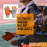 44 x Brand New Work safety gloves, cut level 5, HPPE glass fibre, knitted inner lining, palm foam, breathable, nitrile rubber, non-slip, abrasion resistant, 7 S - RRP €1161.6