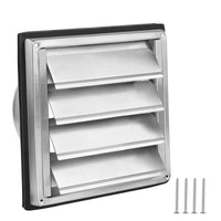 1 x RAW Customer Returns LALAGO ventilation grille 100mm, backflow flap weather protection grille stainless steel with movable slats, louvre grille ventilation grille 100mm - RRP €22.8