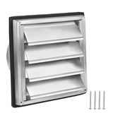 1 x RAW Customer Returns LALAGO ventilation grille 100mm, backflow flap weather protection grille stainless steel with movable slats, louvre grille ventilation grille 100mm - RRP €22.8