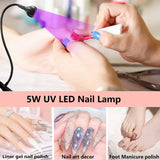 1 x RAW Customer Returns ZEYACHAN UV Nail Lamp Gel 5W American Nail Lamp Mini UV Lamp for Nail Gel UV Lamp Glue Nail Dryer Light Arm 360 Rotating - RRP €22.67