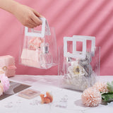 1 x RAW Customer Returns BENECREAT 8PCS PVC Gift Bag with Handle, Transparent Rectangular Gift Bags for Wedding Party Gift Wrapping, Wedding Favor, Pouch, 24.5x15x0.65cm - RRP €14.03