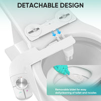 1 x RAW Customer Returns Bidet attachment - MUJIUSHI non-electric bidet toilet attachment with retractable self-cleaning double nozzles, front and rear cleaning, adjustable pressure switch for cold water - RRP €30.24