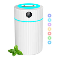 1 x RAW Customer Returns HAUTIK Double Spray Humidifier with LED Screen, 1.8 L Quiet Ultrasonic Humidifier with 7 Colors Light, Humidifier Bedroom with 10 Wicks, Aroma Diffuser Lasts 36 Hours for 40  - RRP €29.75