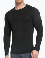 1 x RAW Customer Returns HOPLYNN 2-pack compression shirt men s long-sleeved functional shirt men s thermal sports shirt breathable black- L - RRP €21.17