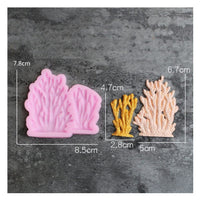 1 x RAW Customer Returns 6Pcs Marine Theme Silicone Cake Molds, Mermaid Starfish Seahorse Silicone Molds DIY Cupcake Baking Decoration Tool Pink Sea Shells - RRP €12.89