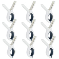 1 x Brand New Sibba 9 Pieces Beach Towel Clips Set Chairs Clothes Heavy Duty Laundry Pins Pin Outdoor 3.7 Inch Large Clothes Pegs Holders Plastic Blanket Clothesline Rope - RRP €22.8