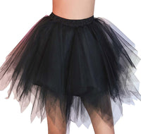 1 x RAW Customer Returns Zookey Black Dance Tutu Skirt Adult Classic Petticoats Ballet Petticoat 5 Layers Tutu Skirt Tulle Party Dance Skirt for Women and Girls Size S  - RRP €21.3