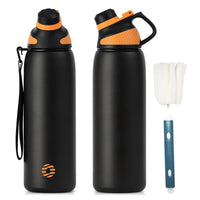 3 x RAW Customer Returns Fjbottle stainless steel sports drinking bottle with magnetic lid 1L, 800ml, 600ml, 400ml BPA-free, leak-proof children s bottle - suitable for carbon dioxide, bicycle water bottle, thermal for school, fitness - RRP €68.97