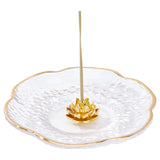 1 x Brand New GORGECRAFT Petal Shape Incense Holder Crystal Glass Incense Stick Burner Lotus Shaped Incense Holes Suitable for Most Types of Incense Ideal - RRP €22.8