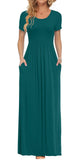 1 x RAW Customer Returns PLOKNRD Women s Summer Dresses Long Maxi Dress Elegant Casual Dress with Pockets L Dark Green - RRP €30.99