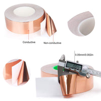 10 x Brand New Snail Copper Foil Adhesive Copper Foil Conductor Copper Foil Tape Copper Foil Tape Copper Foil Tape for Electrical Repairs on Stained Glass Circuit Paper 20MMX20M  - RRP €121.4