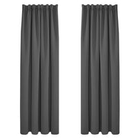 1 x RAW Customer Returns Deconovo Blackout Curtains for Interiors 2 Pieces, Thermal Insulating, Modern Living Room Curtains, 140x245 CM Width x Height , Dark Gray - RRP €33.49