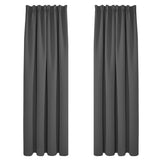 1 x RAW Customer Returns Deconovo Blackout Curtains for Interiors 2 Pieces, Thermal Insulating, Modern Living Room Curtains, 140x245 CM Width x Height , Dark Gray - RRP €33.49