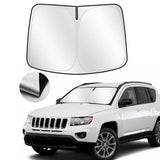 1 x RAW Customer Returns ZATOOTO Car Sun Shade Front Window, Car Sun Shade Front Window Inside, Windshield Sun Shade, Front Window Cover for Summer Blocks UV, Foldable, 140x80 cm - RRP €19.48