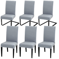 1 x RAW Customer Returns MOLVCE Chair Covers Set of 6 Chair Covers Universal Bi-Elastic Covers for Chairs Modern Stretch Chair Covers Removable Washable for Dining Room, Hotel, Banquet, Party Decoration, Light Gray - RRP €28.99