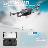 1 x RAW Customer Returns Brushless Motor Drone with 2 Cameras 40KM h MAX Wind Resistant 4 Level 5GHz WIFI FPV Drones with HD Camera RC Quadcopter Drone for Kids Adults 2 Batteries idea16 UAV - RRP €135.99