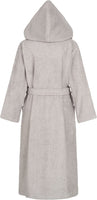 1 x RAW Customer Returns Morgenstern dressing gown women s hood I cotton I terry cloth I dressing gown I long I light grey I size SI 36 38 - RRP €48.9