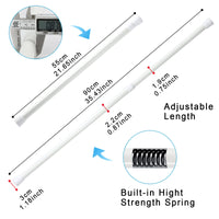 1 x Brand New Curtain Rod, OEH 2PC Tension Rod, Rustproof No Drilling, Adjustable Shower Curtain Rod, for Window, Bathroom, 55-90 cm - RRP €19.2