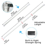 1 x Brand New Curtain Rod, OEH 2PC Tension Rod, Rustproof No Drilling, Adjustable Shower Curtain Rod, for Window, Bathroom, 55-90 cm - RRP €19.2