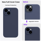 1 x RAW Customer Returns ORNARTO for iPhone 15 case with camera protection and 2 protective films, liquid silicone  case iPhone 15 6.1 inch with camera protection, shockproof iPhone 15 protective case with microfiber - midnight blue - RRP €18.14