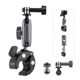 1 x RAW Customer Returns AuyKoo Motorcycle Bicycle Clamp Bar Camera Mount with 360 Degree Ball Mount Clip for Gopro Hero 11 10 9 8 7 6 5 Insta360 DJI and Other Action Camera - RRP €32.9