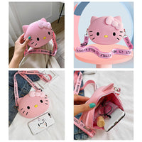 1 x Brand New YGCHEN Cat Crossbody Bag Kawaii Silicone Handbag Children s Handbag Cartoon Girls Bags Cats Shoulder Bag Purse for Girls Children Women - RRP €60.0