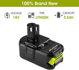 1 x RAW Customer Returns 2X 5.5Ah P108 Li-Lon replacement battery for Ryobi battery - RRP €21.6