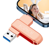 1 x RAW Customer Returns EOZNOE 128GB Flash Drive for iPhone, USB Stick for iPhone, Compatible with OTG Android iPad Mac Tablet PC, No App for Phone Saving Photos and Videos. - RRP €27.99