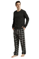 1 x RAW Customer Returns Amaxer Flannel Pajamas Men s Pyjama Set Long Pajamas with Button Placket Knitting - RRP €30.24