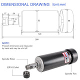 1 x RAW Customer Returns Daedalus CNC Brushed Spindle Motor Set, 500 W, ER16 - RRP €137.7