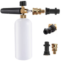 1 x RAW Customer Returns Snow Foam Lance Foam Cannon 1L Adjustable Soap Dispenser Nozzle Compatible with Karcher K K2 K3 K4 K5 K6 K7 and 1 4 Quick Connector Pressure Washer Gun with Waterproof Tape  - RRP €18.14