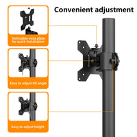 1 x RAW Customer Returns Pholiten monitor mount for 13-32 inch screens up to 10 kg, adjustable monitor mount VESA 75 x 75 mm 100 x 100 mm, screen mount tiltable, swiveling, rotatable - RRP €30.36