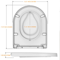 1 x RAW Customer Returns IDEALHOUSE toilet lid with child seat, toilet seat with soft close, toilet lid with quick-release function, never comes off toilet seat, easy to clean - D shape white toilet seat with children, family - RRP €40.33