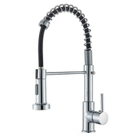 1 x RAW Customer Returns Hbronzeshower Pull Out Spray Kitchen Faucet 360 Swivel Single Handle Kitchen Faucet High Pressure Stainless Steel - RRP €39.99