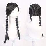 3 x Brand New Metaparty Wednesday Wig Long Black Double Braided Pigtail Wig Wednesday Wig Children Women s Wig Gifts for Daily Carnival Party Cosplay - RRP €30.21