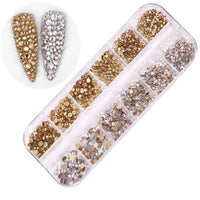 4 x Brand New 1400 Pieces Gems Stones Adhesive Crystal Rhinestone Stickers, Colorful Acrylic 3D Nail Rhinestones Nail Art Decorations Acrylic Diamond Jewelry Accessory I  - RRP €29.28