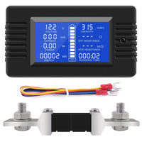 1 x RAW Customer Returns DC Shunt Battery Monitor DC Voltmeter 0-200V Shunt 100A Digital Ammeter, Battery Capacity Meter, Voltage Current Multimeter for Solar Car RV Battery PZEM-015 300A shunt  - RRP €29.78