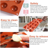 1 x RAW Customer Returns RMENOOR Baking Mold Half Ball 3 Pieces Round Silicone Mold Praline Mold Ball Flexible Chocolate Mold Silicone Board Bakeware Set for Cake Jelly Pudding Candy Chocolate - RRP €13.99