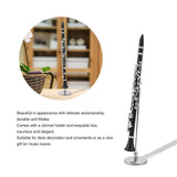 1 x RAW Customer Returns Lazmin Black Miniature Clarinet Model Mini Musical Instrument with Stand and Case Decorations - RRP €20.45