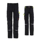 1 x RAW Customer Returns Stenso Prisma Men s Work Trousers - Men s Cargo Pants with Reinforced Knee Pockets and Elasticated Waistband - Black Green EU50 - RRP €42.99