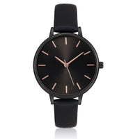 1 x RAW Customer Returns KIMOMT Women s Watches Leather Strap Luxury Quartz Watches Waterproof Fashion Creative Wristwatch for Women Girls Ladies Black 807  - RRP €26.14