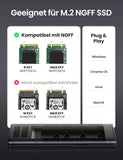 1 x RAW Customer Returns UGREEN M.2 SATA NGFF SSD Enclosure USB 3.1 Gen 1 USB Adapter with SSD M.2 NGFF B Key and M B Key in Size 2230 2242 2260 2280 Supports UASP - RRP €26.97