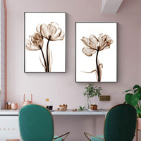 1 x RAW Customer Returns UGZDEA Nordic Flowers Canvas Poster, Modern Abstract Flower Picture Plant Art Poster Set of 3 Wall Decoration Pictures Set for Living Room Bedroom - Without Frame 3 x 50 x 70 cm, C  - RRP €34.99