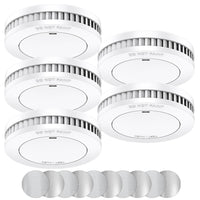 1 x RAW Customer Returns XINDUM Mini Smoke Detector Set of 5, Fire Alarm 10 Year Battery, T V Rheinland Certified Smoke Detector with Magnetic Holder, Smoke Alarm, 85 dB Audible Alarm, Standalone, White - RRP €64.97