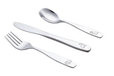 1 x RAW Customer Returns EXZACT children s cutlery 6 pieces made of stainless steel dishwasher safe engraved cutlery - 2 x forks, 2 x safety knives, 2 x tablespoons - dinosaur 6 pieces dinosaur  - RRP €9.99