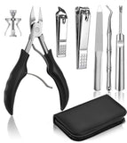 1 x RAW Customer Returns 7 piece nail clipper set toenail scissors toenail clippers for ingrown thick nails - RRP €22.8